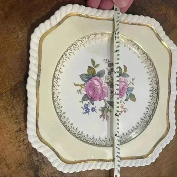 Vintage Square Johnson Brothers Floral Plate - Picture 2 of 7
